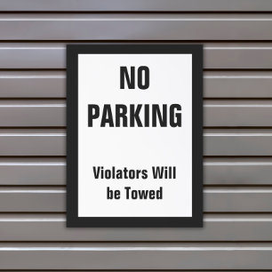Magnetic Custom Parking Sign - No Parking
