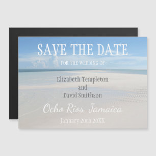 Magnetic Destination Wedding Beach Save the Date Magnetic Invitation