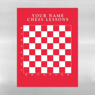 Magnetic dry erase chess board fridge magnet