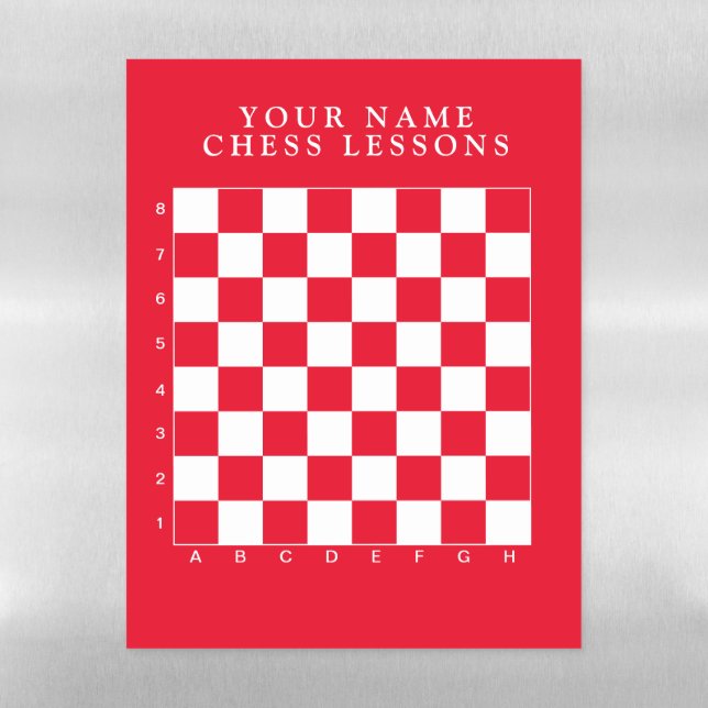 Magnetic dry erase chess board fridge magnet (Vertical)