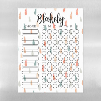 Magnetic Dry Erase Chore Chart Sheet