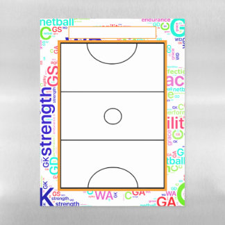 Magnetic Dry Erase Netball Planner Sheet