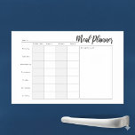 Magnetic Dry Erase Weekly family Meal Planner Magnetic Dry Erase Sheet<br><div class="desc">Streamline family meal planning with this Magnetic Dry Erase Weekly Meal Planner, designed for easy organization of breakfast, lunch, dinner, and snacks throughout the week. With clear daily boxes and a spacious shopping list section, this planner helps support diet goals, new year resolutions, and simplifies grocery preparation for busy households....</div>