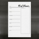 Magnetic Dry Erase Weekly home Meal Planner Sheet<br><div class="desc">Streamline your week with this Magnetic Dry Erase Weekly Meal Planner, designed to help you plan daily meals and shopping lists for home or office. With dedicated sections for each day and a large space for grocery reminders, this planner keeps your menu organized and visible. Ideal for busy kitchens and...</div>