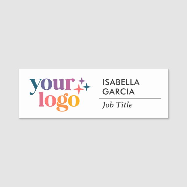 Magnetic Employee Custom Business Name Tag (Front)