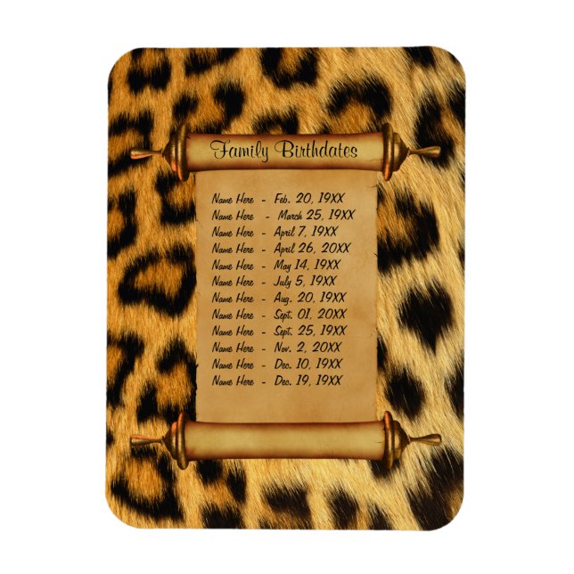 Magnetic Family Birthday Reminder - Customize Magnet (Vertical)