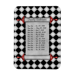 Magnetic Family Birthday Reminder - Customize Magnet
