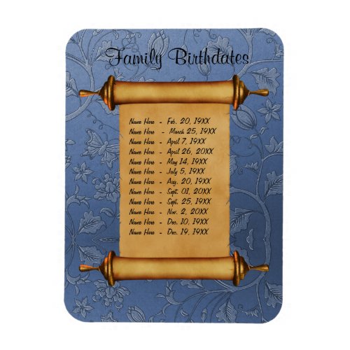 Magnetic Family Birthday Reminder _ Customize Magnet