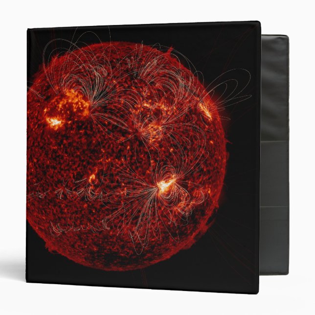 Magnetic field lines on the Sun 3 3 Ring Binder (Front/Inside)