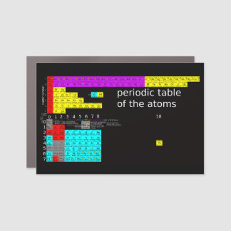 magnetic & flexible Periodic Table of the Atoms Car Magnet