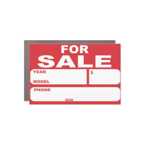 Magnetic For Sale Sign