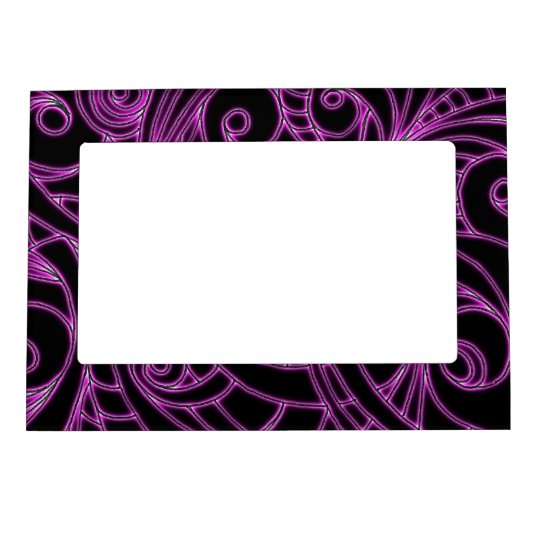 Magnetic Frame Floral abstract background | Zazzle.com