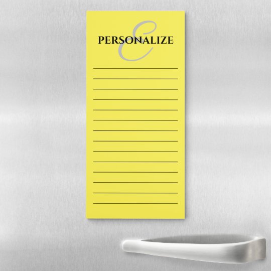 fridge notepad with custom name monogram