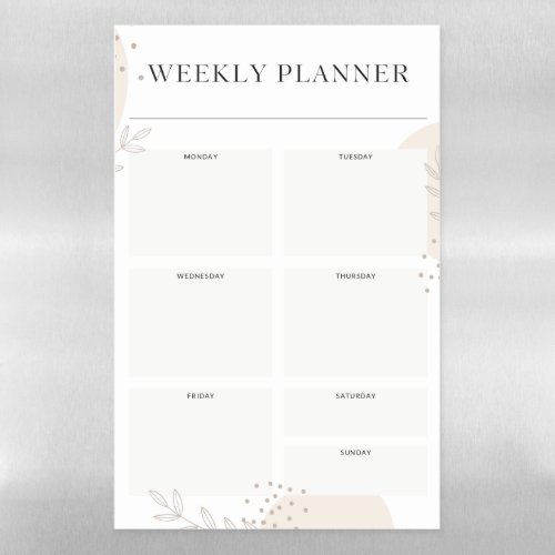 Magnetic Fridge Weekly Planner Whiteboard Family