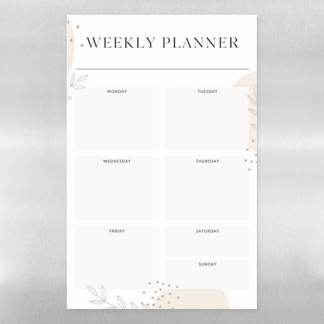 Magnetic Fridge Weekly Planner Whiteboard Family (Vertical)