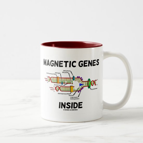 Magnetic Genes Inside (DNA Replication) Two-Tone Coffee Mug