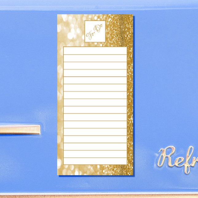 Magnetic Gold Glitter To-Do List Notepad (Creator Uploaded)