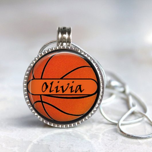 Magnetic Interchangeable Basketball Pendant (Front)