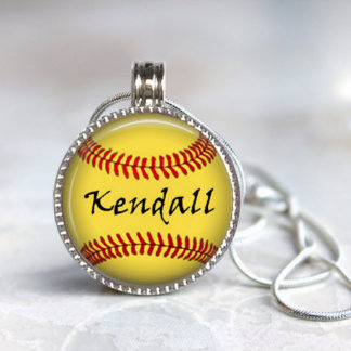 Magnetic Interchangeable Softball Pendant
