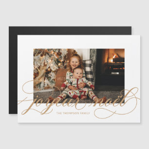 Magnetic Joyeux Noel Elegant Christmas Photo Card