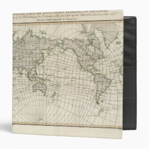 Magnetic Map of the World 3 Ring Binder