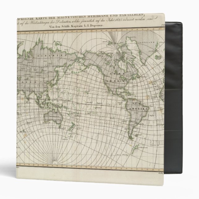 Magnetic Map of the World 3 Ring Binder (Front/Inside)