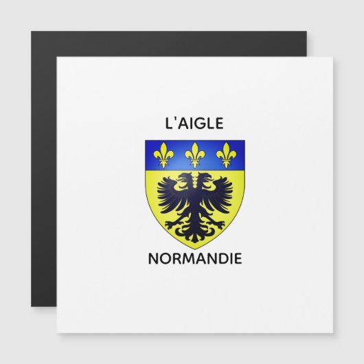 Magnetic Maps - Coat of Arms of L'Aigle - Normandy (Front/Back)