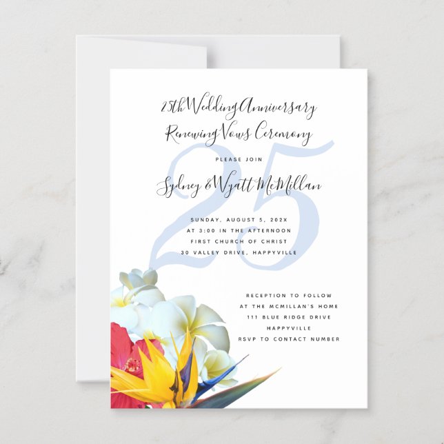 Magnetic Marriage Anniversary Ceremony Invitation (Front)