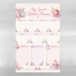 Magnetic Meal Planner & Grocery List Dry Erase Sheet