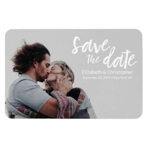 Magnetic Moments Chic Personalized Save the Date Magnet