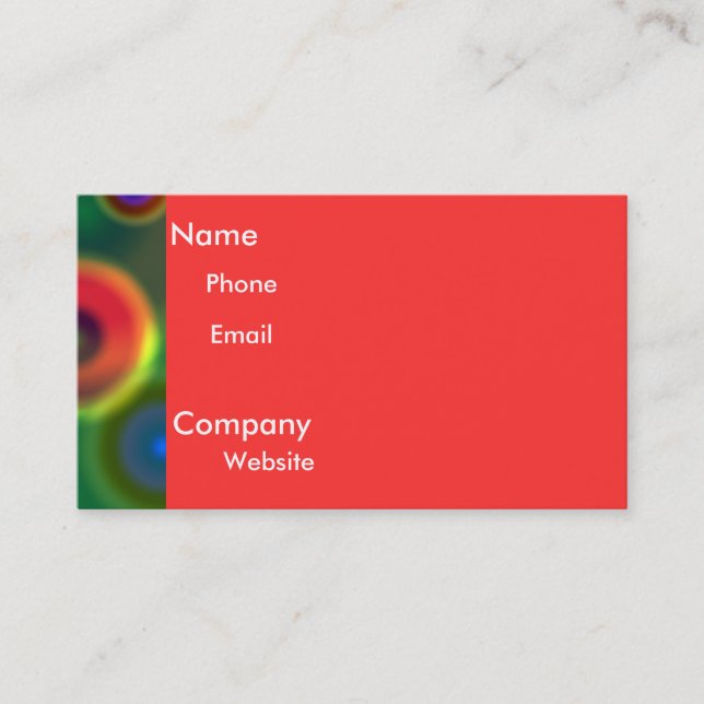 Magnetic Moon Business Card (Front)