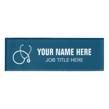 Magnetic name tags for medical doctor or nurse