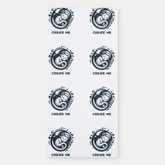 Magnetic Notepad baby print (Front)