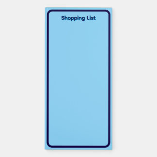 Magnetic Notepad - Blue Borader-Shoppinh List