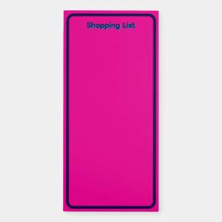 Magnetic Notepad - Blue Borader-Shoppinh List