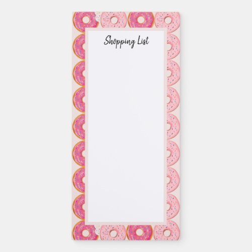 Magnetic Notepad Donuts Rose Notepad List