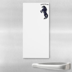Magnetic Notepad Personalized Text and Horse