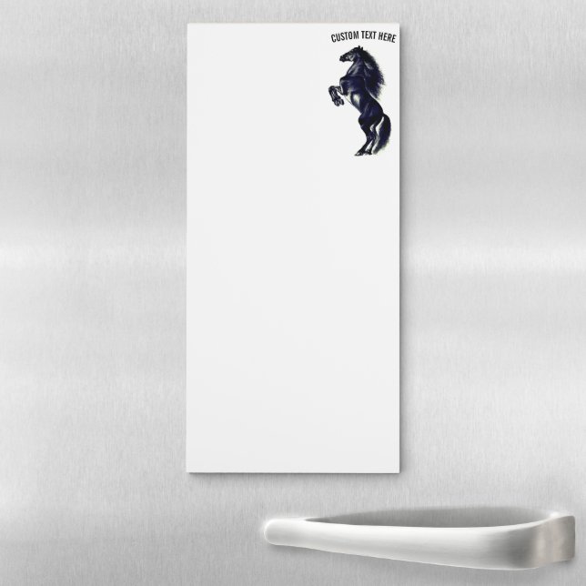 Magnetic Notepad Personalized Text and Horse (In Situ)