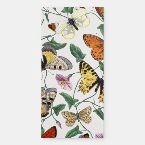 Magnetic Notepad Pretty Butterfly Illustration  