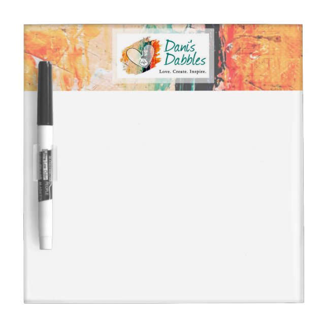 Magnetic Notepad, Small Square Dry Erase Board (Front)