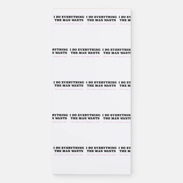 Magnetic Notepad to remind us. (Front)