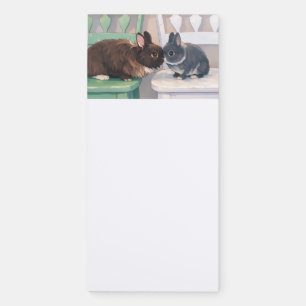 Magnetic Notepad - Two Rabbits Design