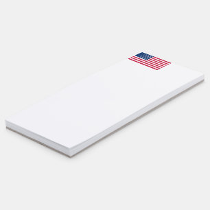 Magnetic Notepad with American Flag Patriotic USA