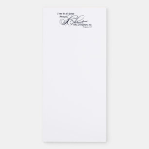 Magnetic Notepad with uplifting Bible verse