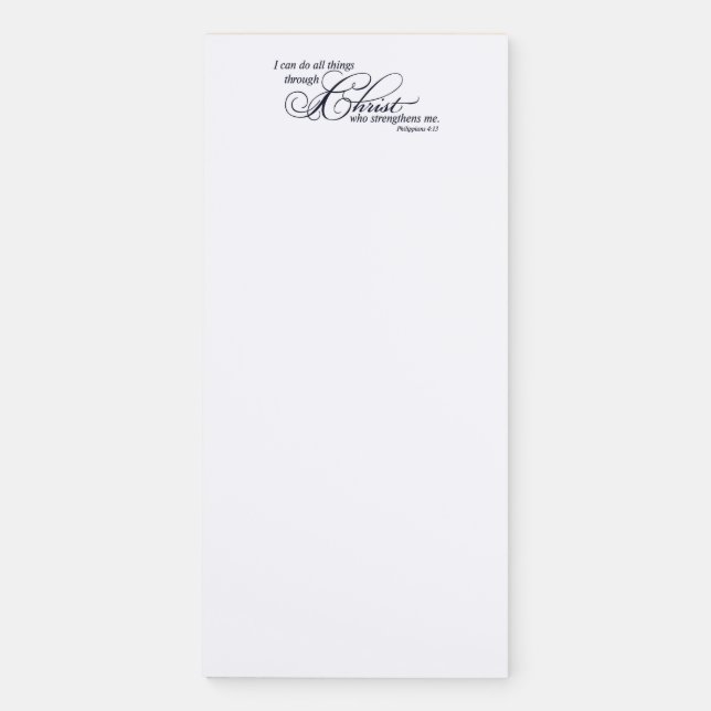 Magnetic Notepad with uplifting Bible verse  (Front)