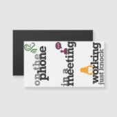 Magnetic Office Door Signs/Labels (Front/Back)