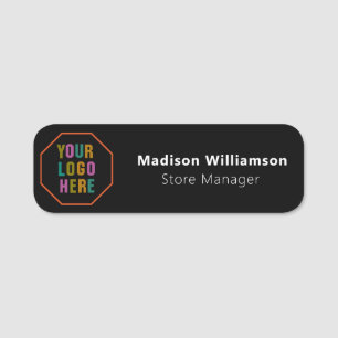 Magnetic or safety pins with Custom logo for empl Name Tag