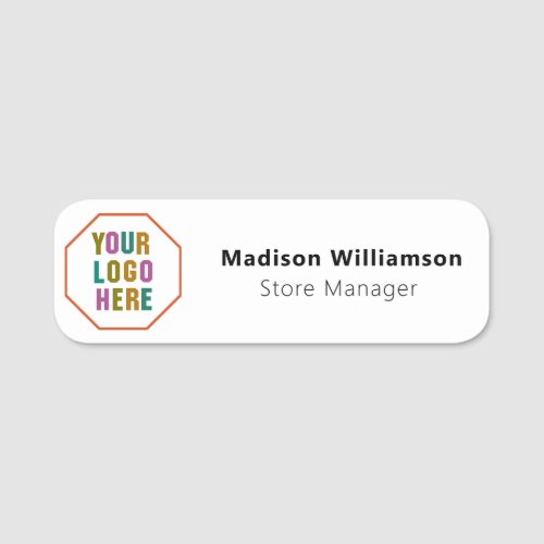 Magnetic or safety pins with Custom  logo for empl Name Tag