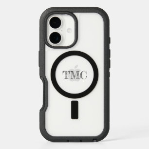 Magnetic Otterbox case Clear Monogram Initials 