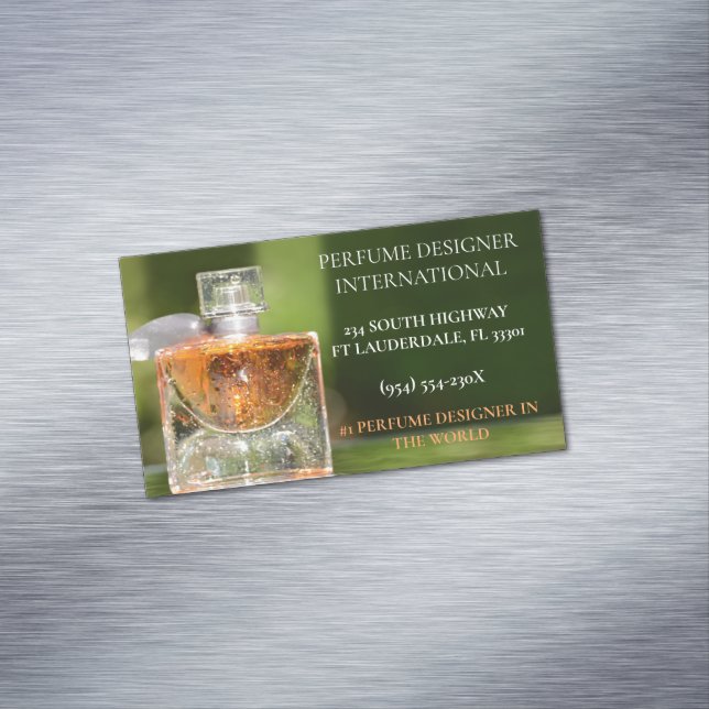 Magnetic perfume designer store perfume bottle  business card magnet (In Situ)